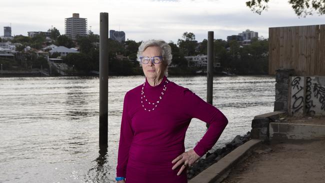 Janet Hohnen at the proposed marina,which she argues would be a safety risk to rowers and kayakers. Picture: AAP/Sarah Marshall