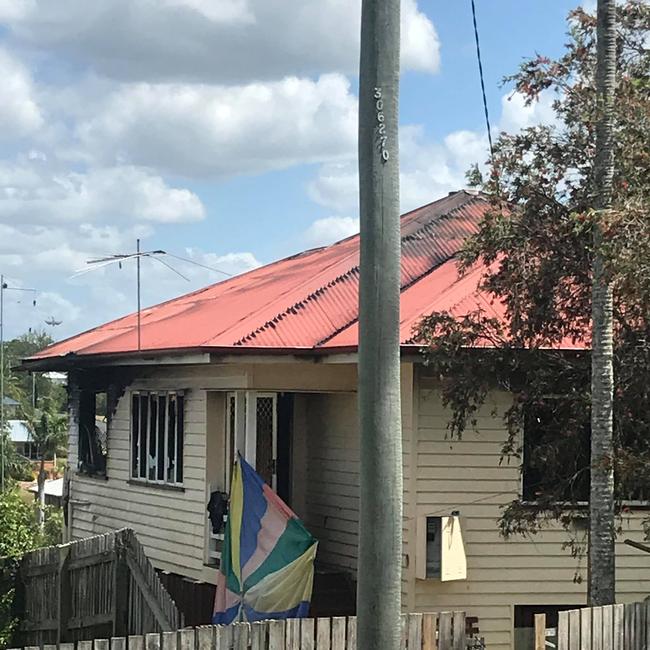 HOUSE FIRE: The house in Pine Street.