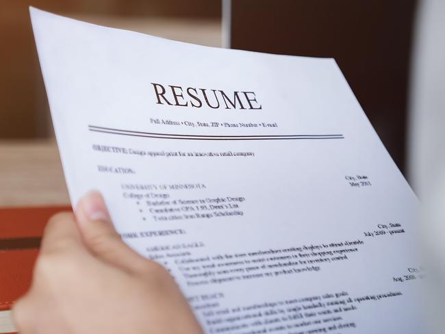 hr audit resume applicant paper and interview with using computer laptop for selection human resource to company.