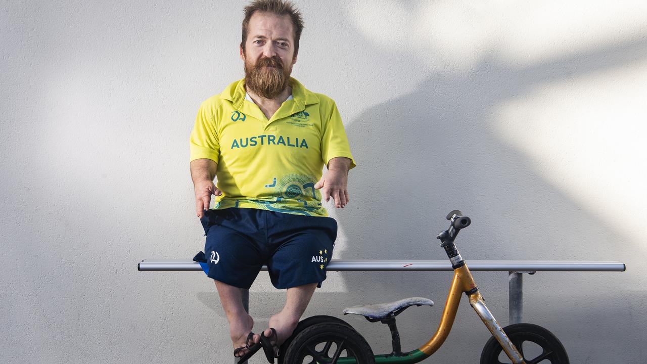 Paralympic swimmer Grant "Scooter" Patterson in Cairns before departing for competition in Portugal. Picture: Brian Cassey