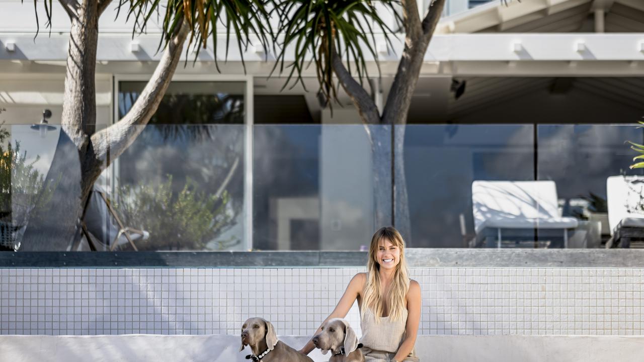 Model Elyse Knowles at a Wagstaffe property up for sale through Belle Property. NSW real estate