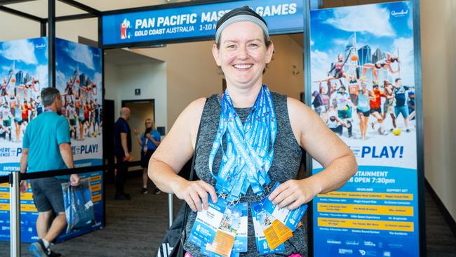 Pan Pacific Masters Games participant arriving on the Gold Coast. Picture: Supplied