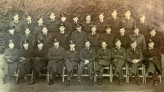 Keith Hamilton (centre top row) with the 455 Squadron. Picture: Contributed