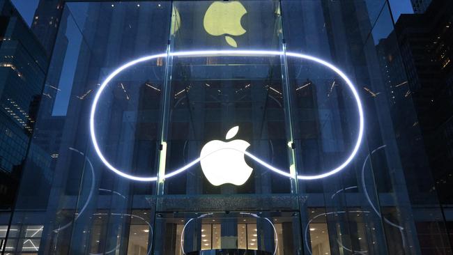 The New York Apple Store during the product-launch of the Vision Pro headset. Picture: AFP