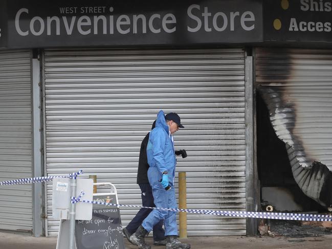 Another tobacco shop has been fire bombed, this one in West Street Hadfield. Wednesday, August 30, 2023. Picture: David Crosling