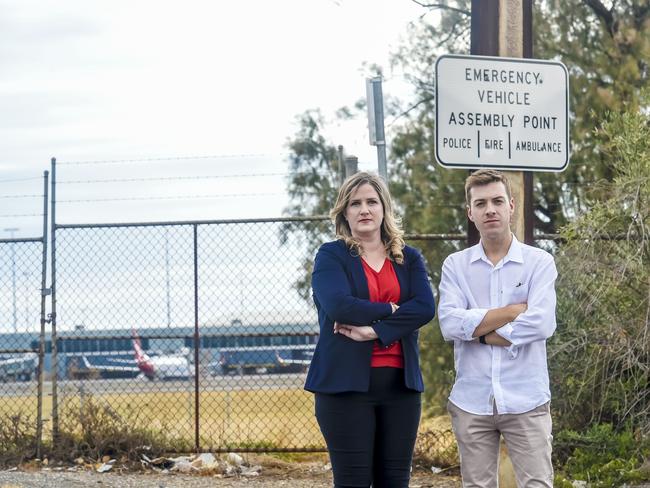 Airservices Australia is to review aviation rescue and firefighting personnel at Adelaide Airport during curfew hours raising safety concerns by Airport Ward councillors Brandon Reynolds and Jassmine Wood. Picture: AAP/Roy VanDerVegt.