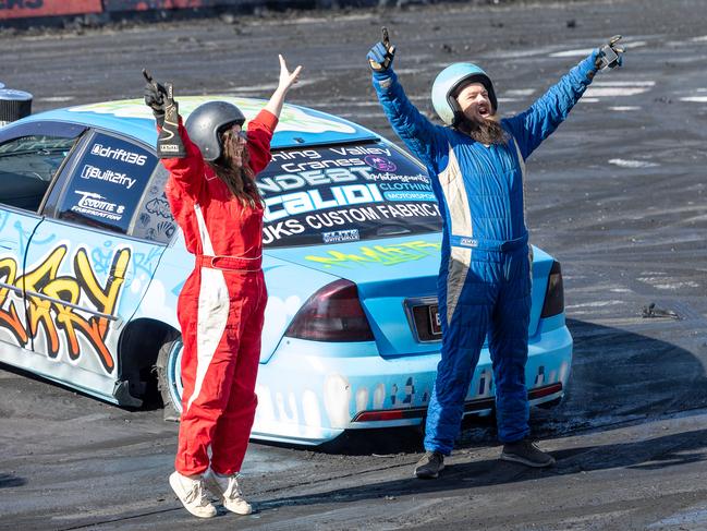 “She was blown away, jumping up and down and cheering to the crowd after it,” Mr Latimore said following his successful proposal. Picture Thomas Lisson