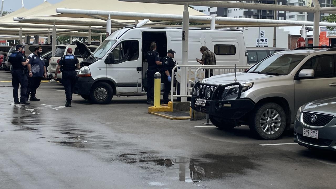 Police interview witnesses after reports of a man armed with a large knife.