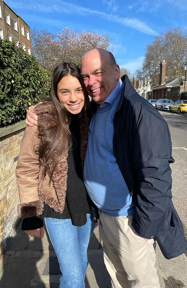 UK tech tycoon Mike Lynch (R) and his daughter Hannah Lynch. Picture: Family handout/AFP