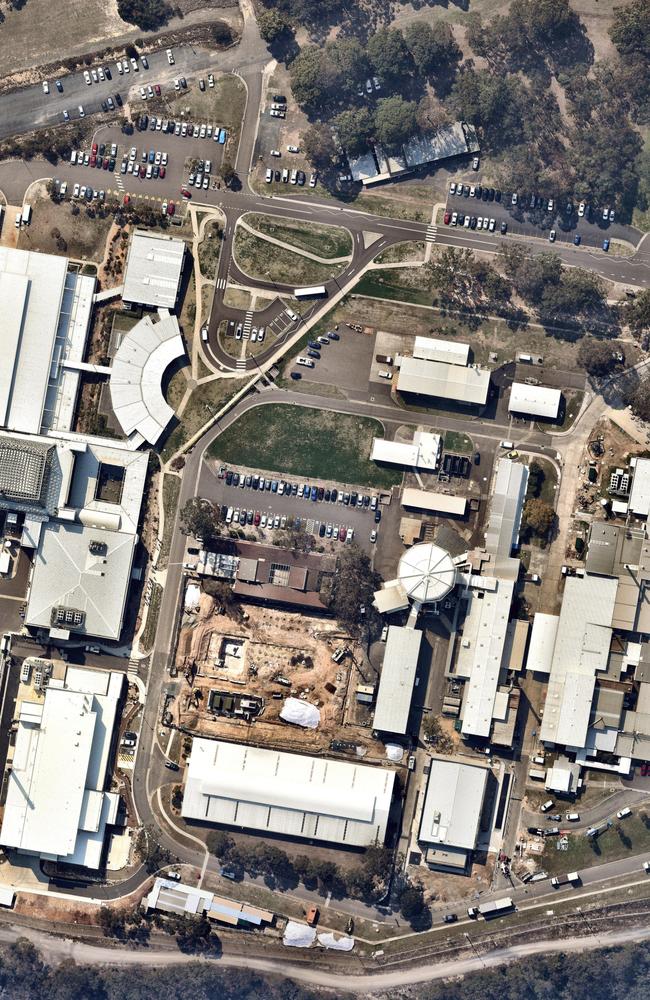 An aerial view of the nuclear reactor facility at Lucas Heights. Picture: NearMap