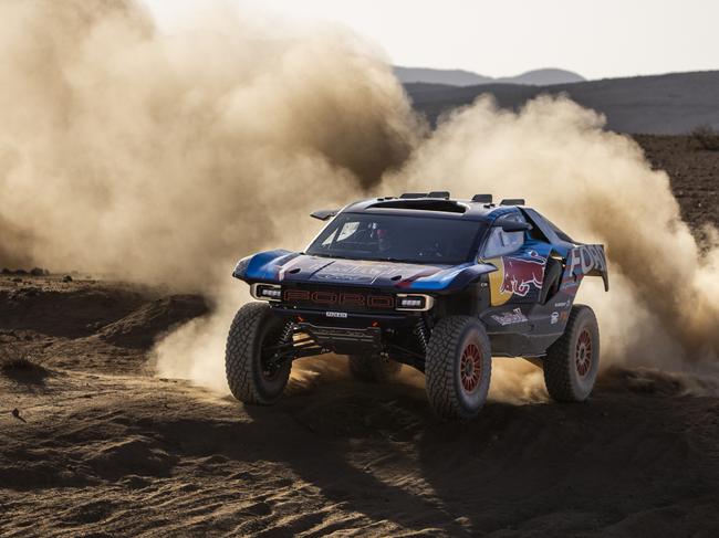 Ford drivers Matthias Ekstrom and Carlos Sainz tested the Raptor T1+ in Motocco ahead of the Dakar Rally. Photo: Supplied