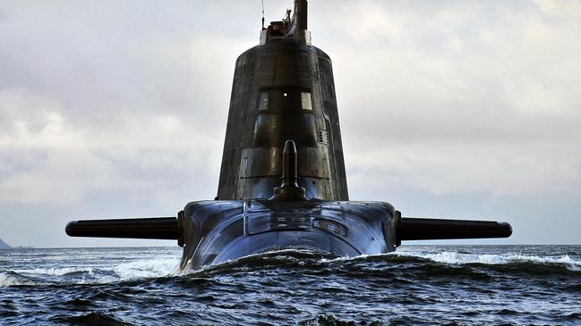 The HMS Ambush, the second of the nuclear powered Astute Class attack submarines in the Royal Navy.