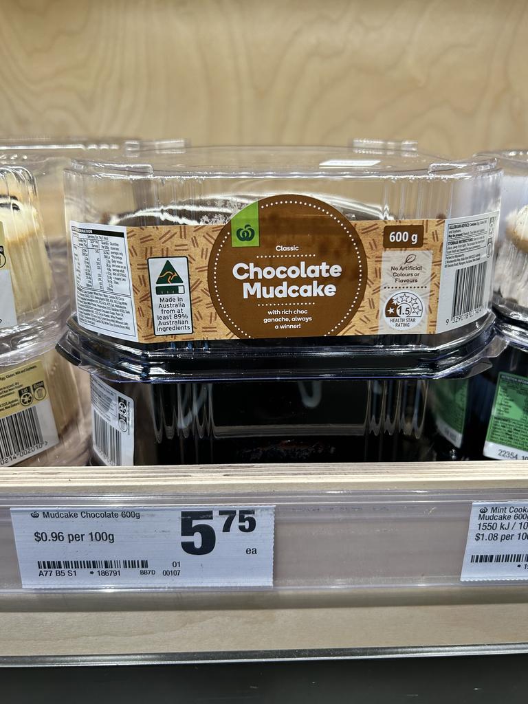 The Australian mud cake is currently retailing for $5.75. Picture: news.com.au