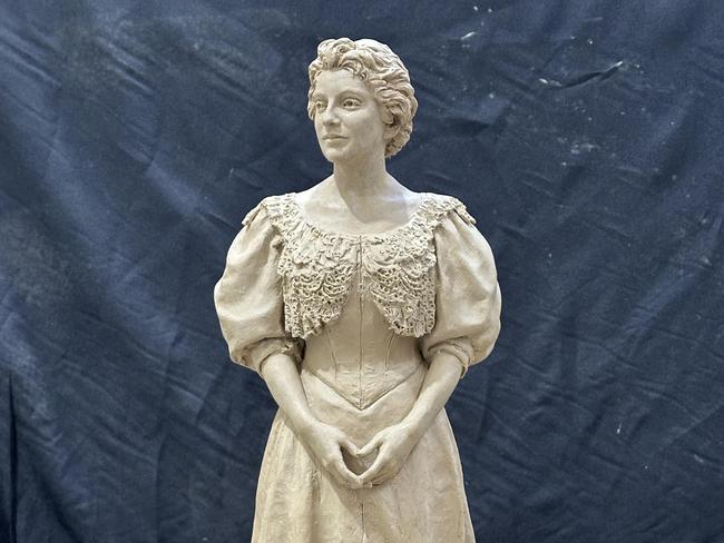 A maquette of 19th century Australian opera singer, Amy Sherwin, created by Melbourne based sculptor Peter Schipperheyn. Picture: Peter Schipperheyn.