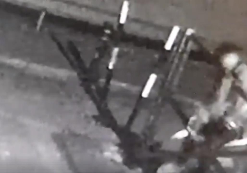 CCTV Captures Cyclist Using Mobile Phone Crashing Into Gate