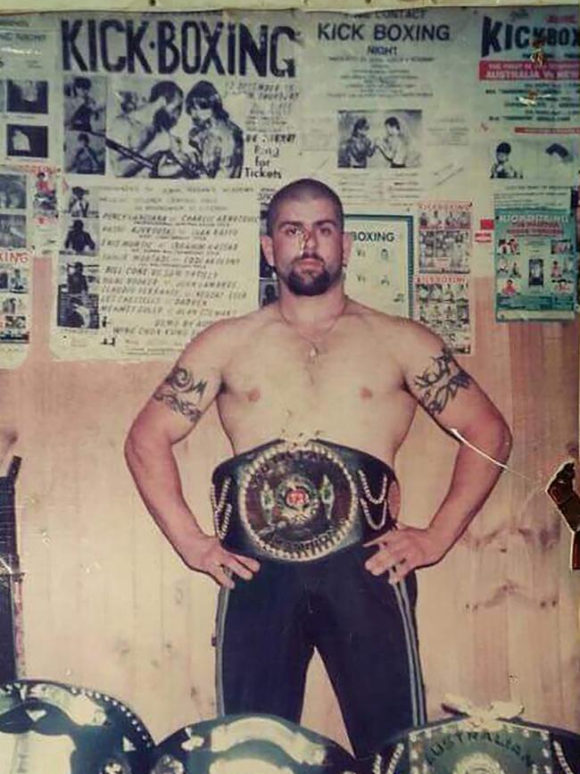 A fit Simon Fenech in his kickboxing days. Picture: Supplied