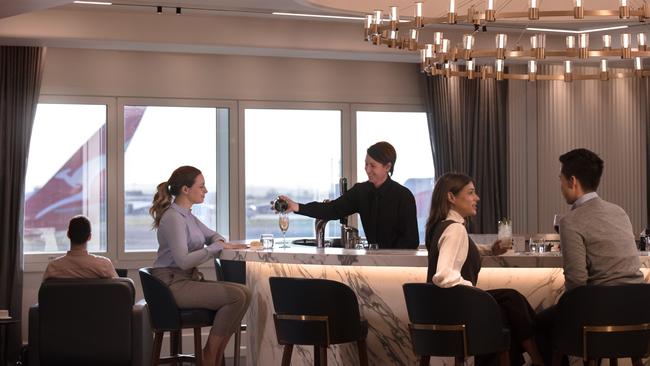 Access to the Qantas London lounge is among the perks it offers top-tier frequent flyers. Picture: Qantas