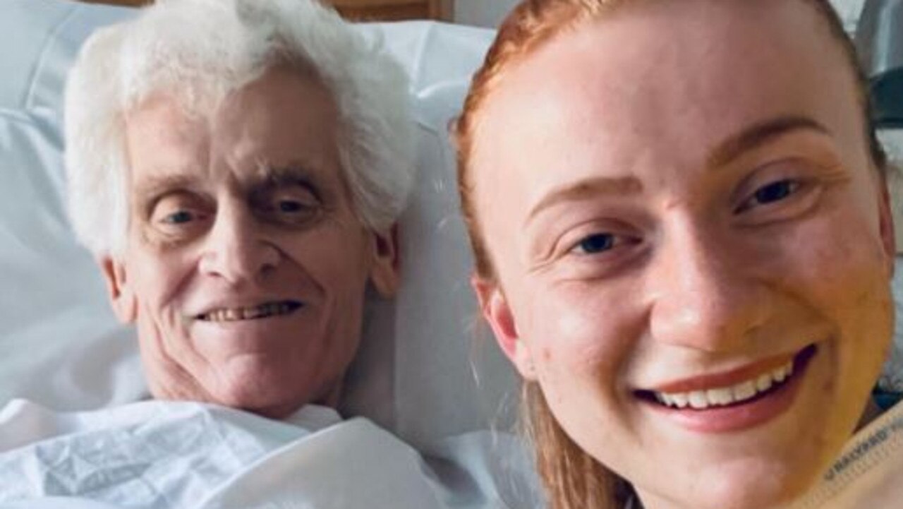 Tina Gaudry travelled to Newcastle to be with her dying father John.