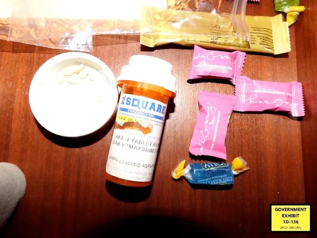 The items were all from Diddy’s room at the Park Hyatt Hotel in Manhattan after feds raided it. Picture: Department of Justice