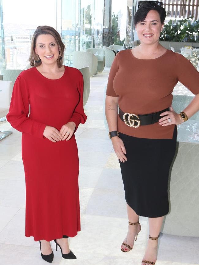 Ebony Cavallaro and Margaux Parker at The Terrace reopening Ladies' Lunch at Emporium Hotel South Bank. Socials: Damien Anthony Rossi Pictures: Richard Waugh