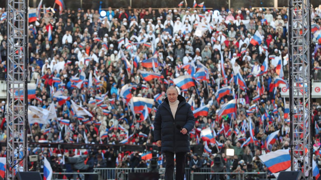 Russian President Vladimir Putin attends a concert. Picture: Mikhail Klimentyev / AFP