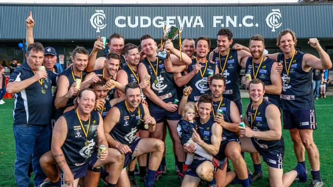 Cudgewa after beating Bullioh in the Upper Murray grand final last season. Photo by Wendy Lavis