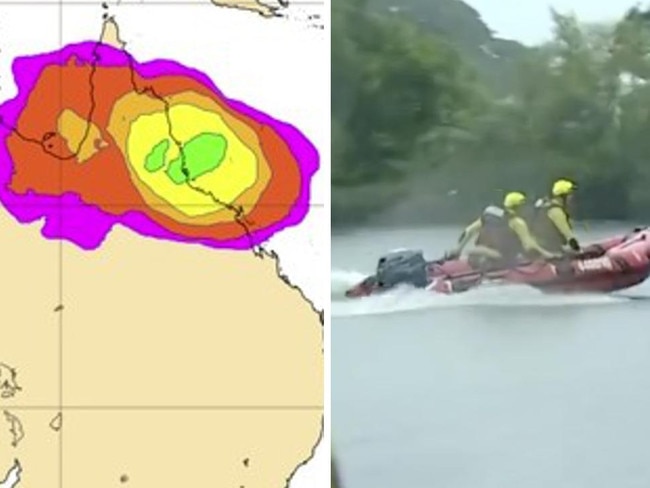 Emergency services have deployed multiple water rescue crews as torrential rain and flash flooding smashes one Aussie city.