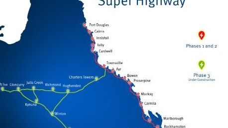 State Government map showing the rollout plan for EV charge stations.