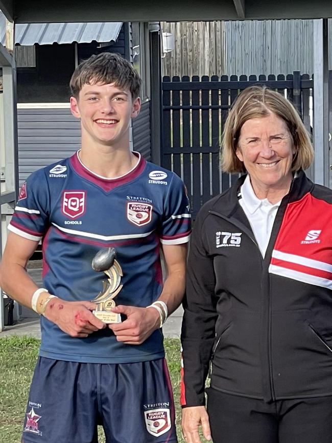 Stretton State College fullback Hills was player of the year