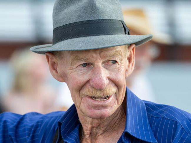 Larrkin WA trainer Bernie Miller, who spent decades working on powerlines, is living the dream with Jokers Grin in the $5m The Quokka at Ascot on Saturday. Picture: Western Racepix.