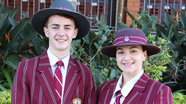 Clairvaux MacKillop College school captains Edward Mahoney and Ana Varayud. Picture: Contributed