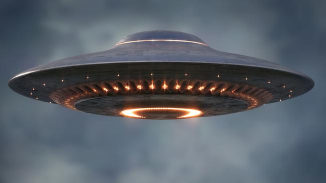 Unidentified flying object - UFO. Science Fiction image concept of ufology and life out of planet Earth. Clipping Path Included.