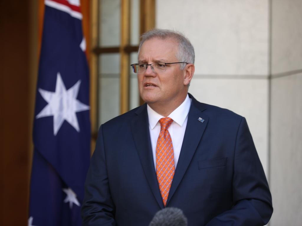 Prime Minister Scott Morrison held two press conferences on Thursday regarding the AstraZeneca crisis. Picture: NCA NewsWire/Gary Ramage