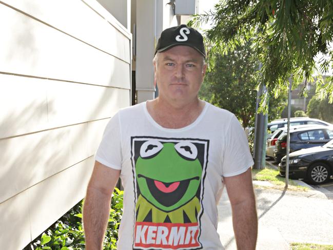 Stuart MacGill leaving his home at Cremorne in 2017.