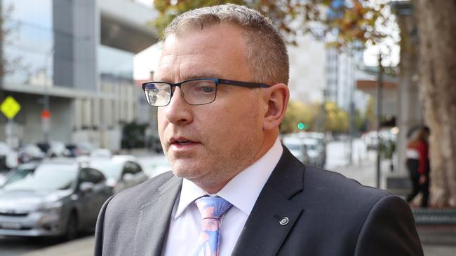 Atlas Continental Cafe director Martin Marinelli outside the Adelaide Magistrates Court. Picture: NCA NewsWire / David Mariuz.