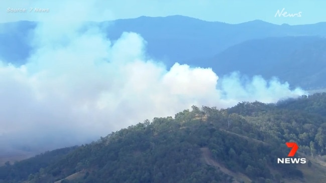 Home damaged, fire erupts after severe storm (7NEWS)