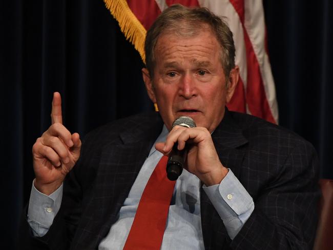 George W. Bush’s congratulations for Joe Biden further isolated Donald Trump from the Republican Party. Picture: AFP