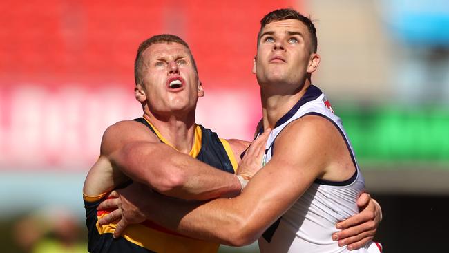 Adelaide won contested ball for the first time all season against Fremantle on Sunday. Picture: Chris Hyde (Getty)