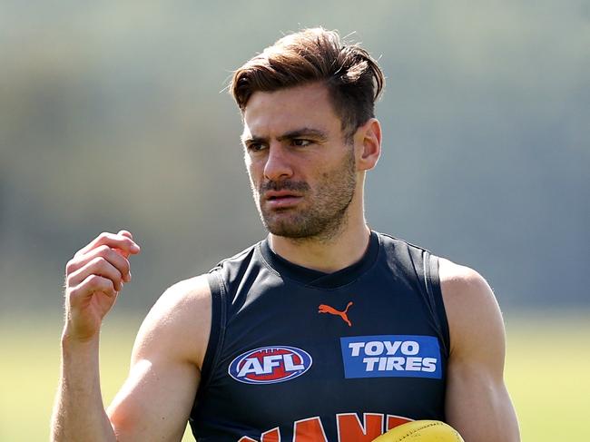 Stephen Coniglio was back training at 100 per cent on Thursday. Picture: Brendon Thorne/Getty Images