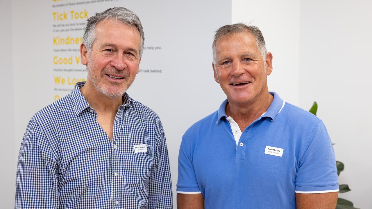 Geelong councillors Bruce Harwood and Peter Murrihy. Photo: Christian Benci