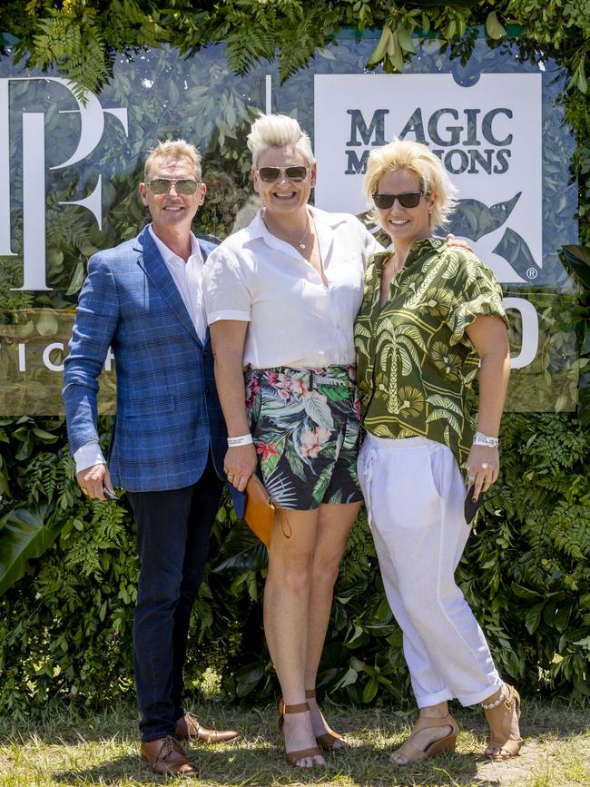 Gold Coasters Shane Phillips, Pia Winter and Brooke Taylor. Magic Millions Polo and Showjumping. Picture: Luke Marsden