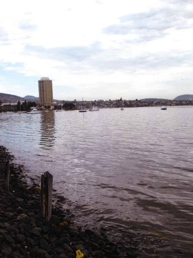 Tasmanian Police crime pictures of the Yacht  "Four Winds" where they believe Bob Chappell was murdered whilst the boat was moored at Sandy Bay.