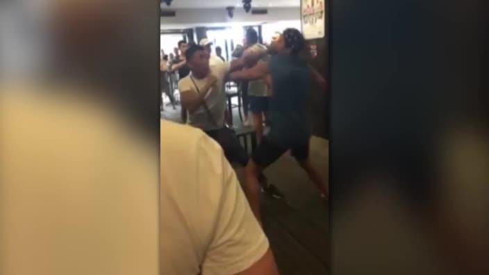 Huge fight breaks out in pub following UFC title fight