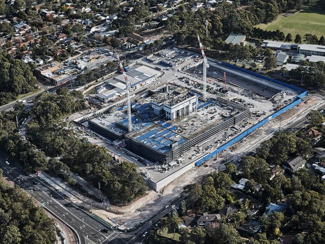 Northern Beaches Hospital is now in its second storey. Picture: Supplied.