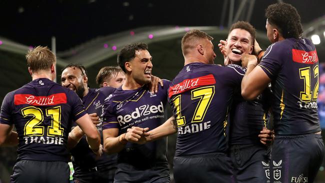 The winning moment for the Storm. Picture: Getty Images