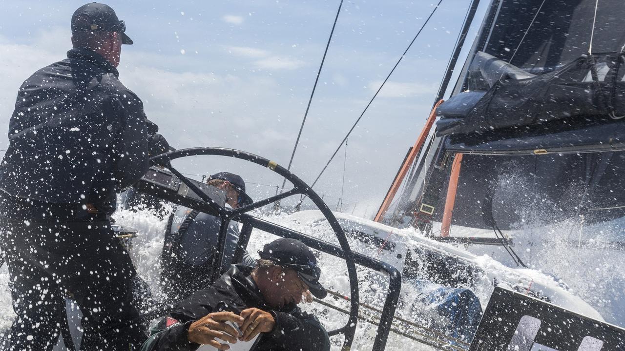 Onboard the supermaxi LawConnect, the 100-footer owned by Sydney’s Christian Beck. Pic: Andrea Francolini