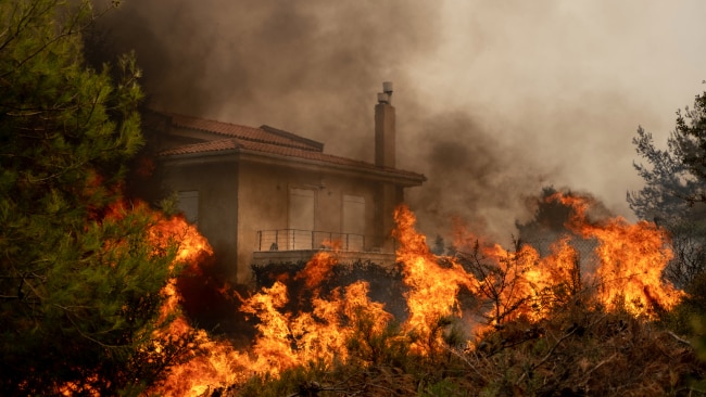 Wildfires erupting in Greece as the country suffers its worst heatwave in 30 years. Picture: Getty Images