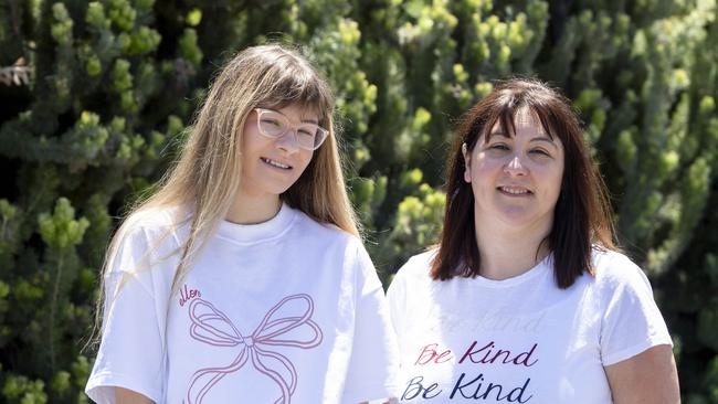 Annabella and Rebecca Walker threw their support behind the Greens’s Sarah Luscombe because of her previous work in the community. Picture: Brett Hartwig