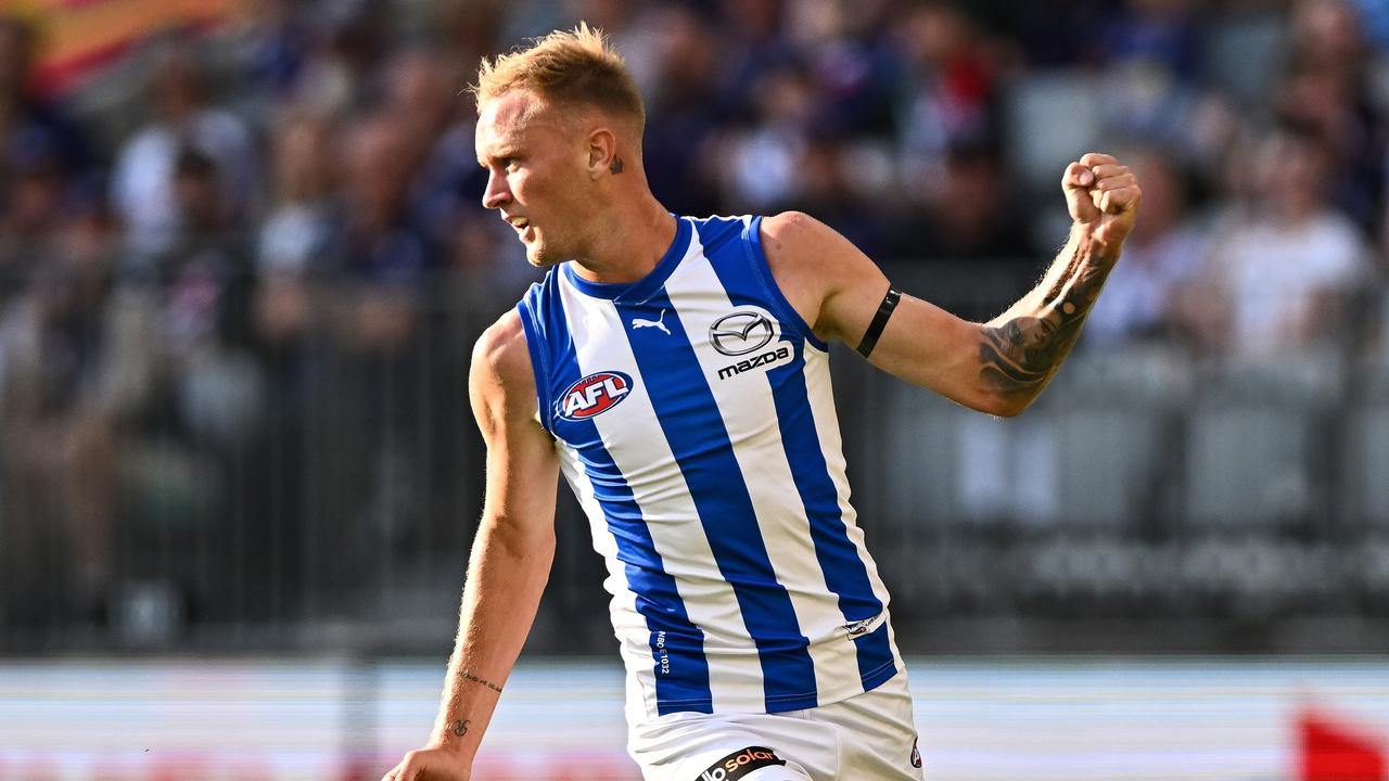 Jaidyn Stephenson has retired after 54 games for Collingwood and 68 games for North Melbourne. Picture: Daniel Carson / Getty Images