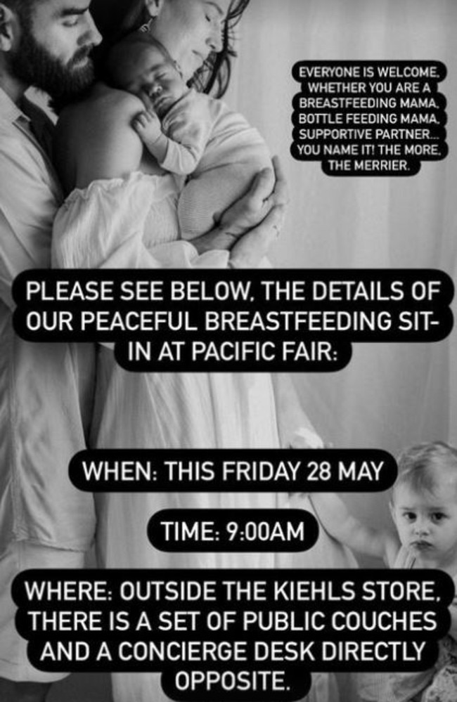 Pacific Fair apologises to breastfeeding mother and vows to